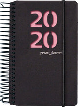 MINI SPIRALKALENDER 1 DAG SORT 2 BLADE  2020 MAYLAND