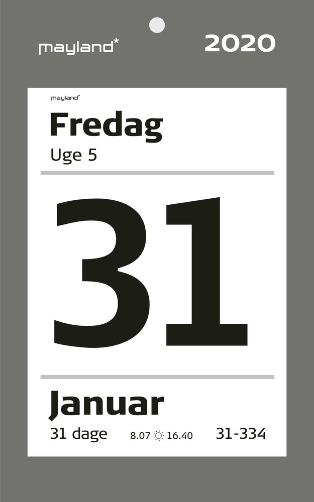 KÆMPE AFRIVNINGSKALENDER FIBERPAP 2020 MAYLAND