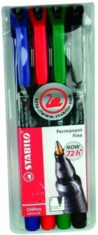 Overheadpenne Stabilo pm 4 ass f