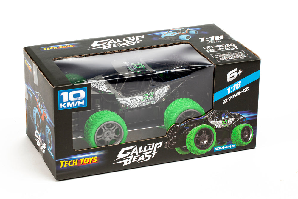 RC Gallop Beast Die-Cast GRÅ/GRØN