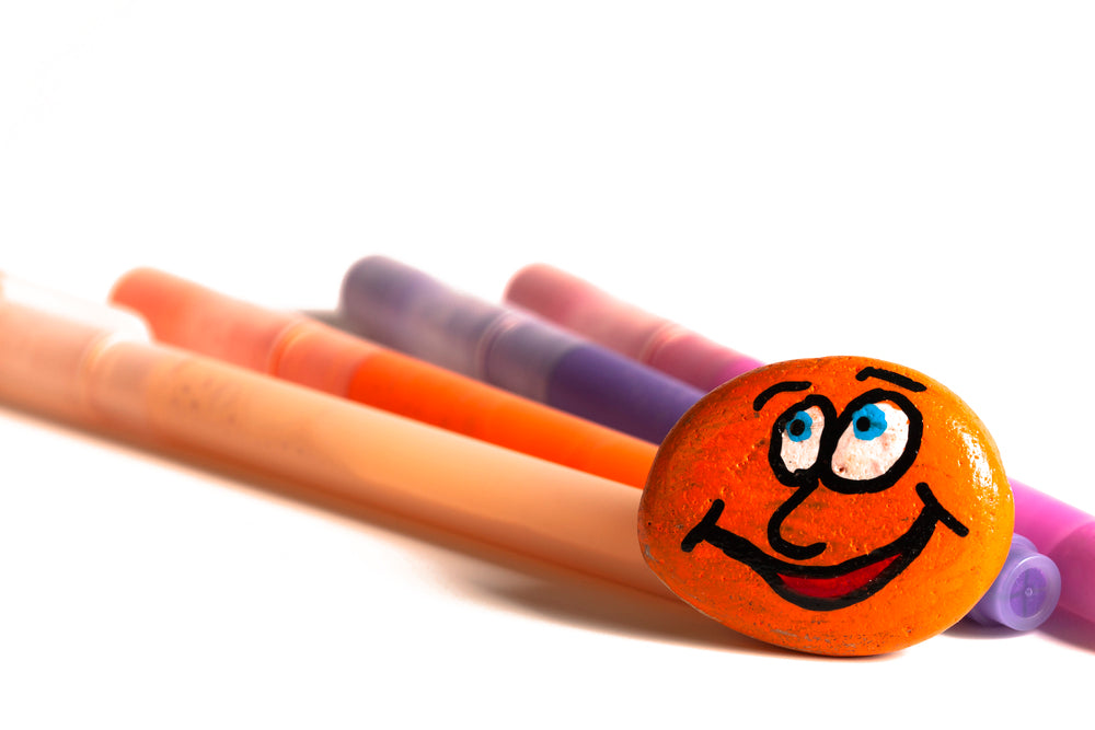 Sten tusser 6 stk. ass. hudfarvet, orange, lilla, pink, brun og grå
