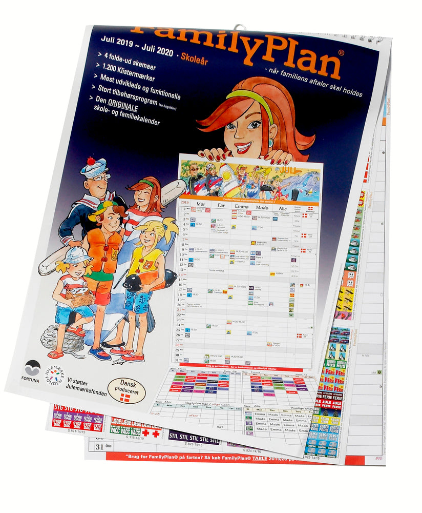 Familiekalender familyplan® 2019/20 5-pers.