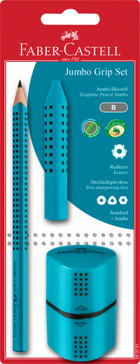 Blistersæt Faber-Castell jumbo grip turkis