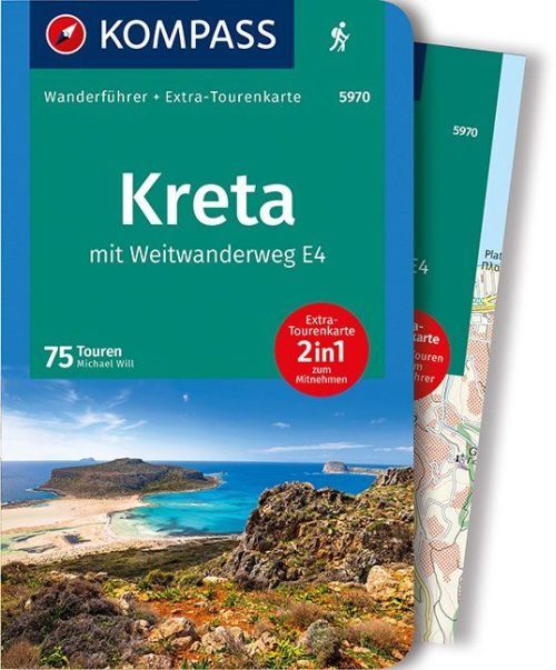 Kreta mit Weitwanderweg E4 Wanderführer mit Tourenkart
