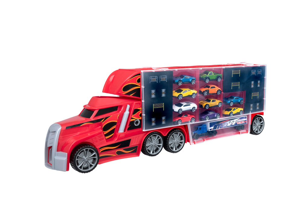 Stunt transporter med 10 biler