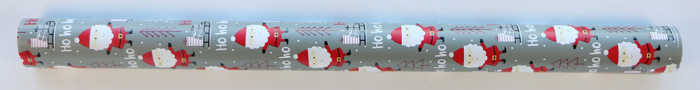 GAVEPAPIR GRÅ M/JULEMAND/KÆLK/JULETRÆER/HOHOHO 3 M X 70 CM