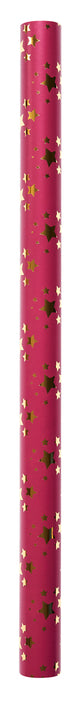 GAVEPAPIR BORDEAUX STJERNE M/GULD FOIL 1 M X 70 CM
