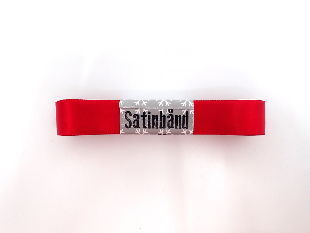 SATINBÅND RØD 5 M X 20 MM
