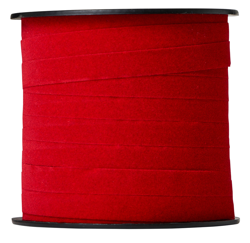 GAVEBÅND RØD VELOUR 20 M X 10 MM