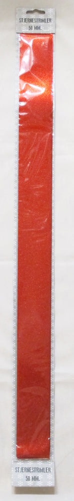 STJERNESTRIMLER RØD GLITTER/METALLIC 50 MM 12 STK