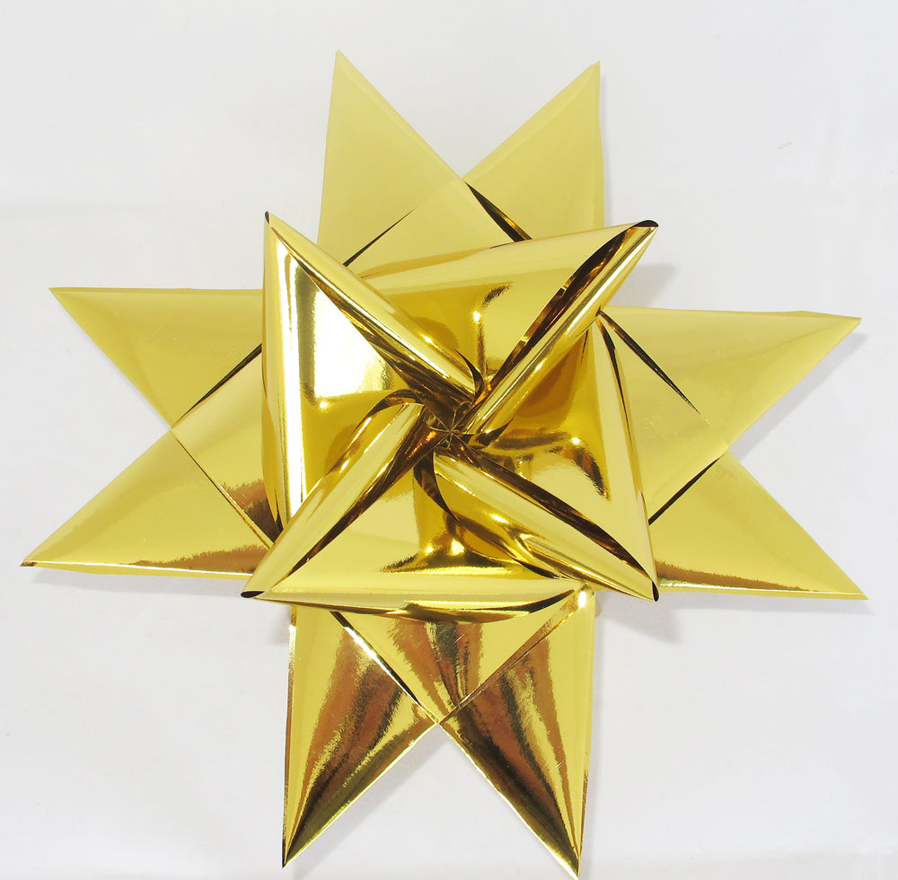 STJERNESTRIMLER GULD GLITTER/METALLIC 50 MM 12 STK