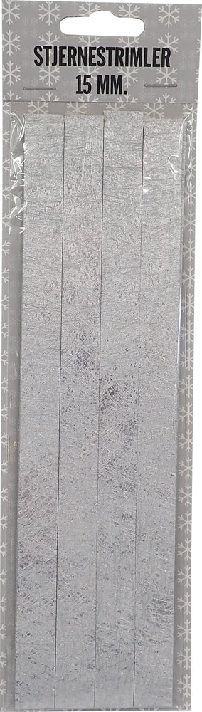 STJERNESTRIMLER SØLV BRUSHED NET 15 MM 20 STK