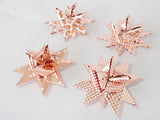 STJERNESTRIMLER HVID M/ROSE GOLD FOIL 15 MM 24 STK