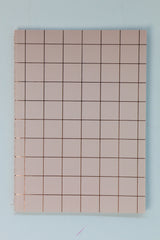 Kladdehæfte a6 linjeret rosa m/tern rose gold foil