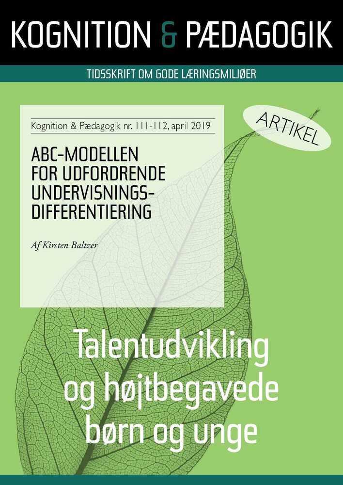 ABC-modellen for udfordrende undervisningsdifferentiering