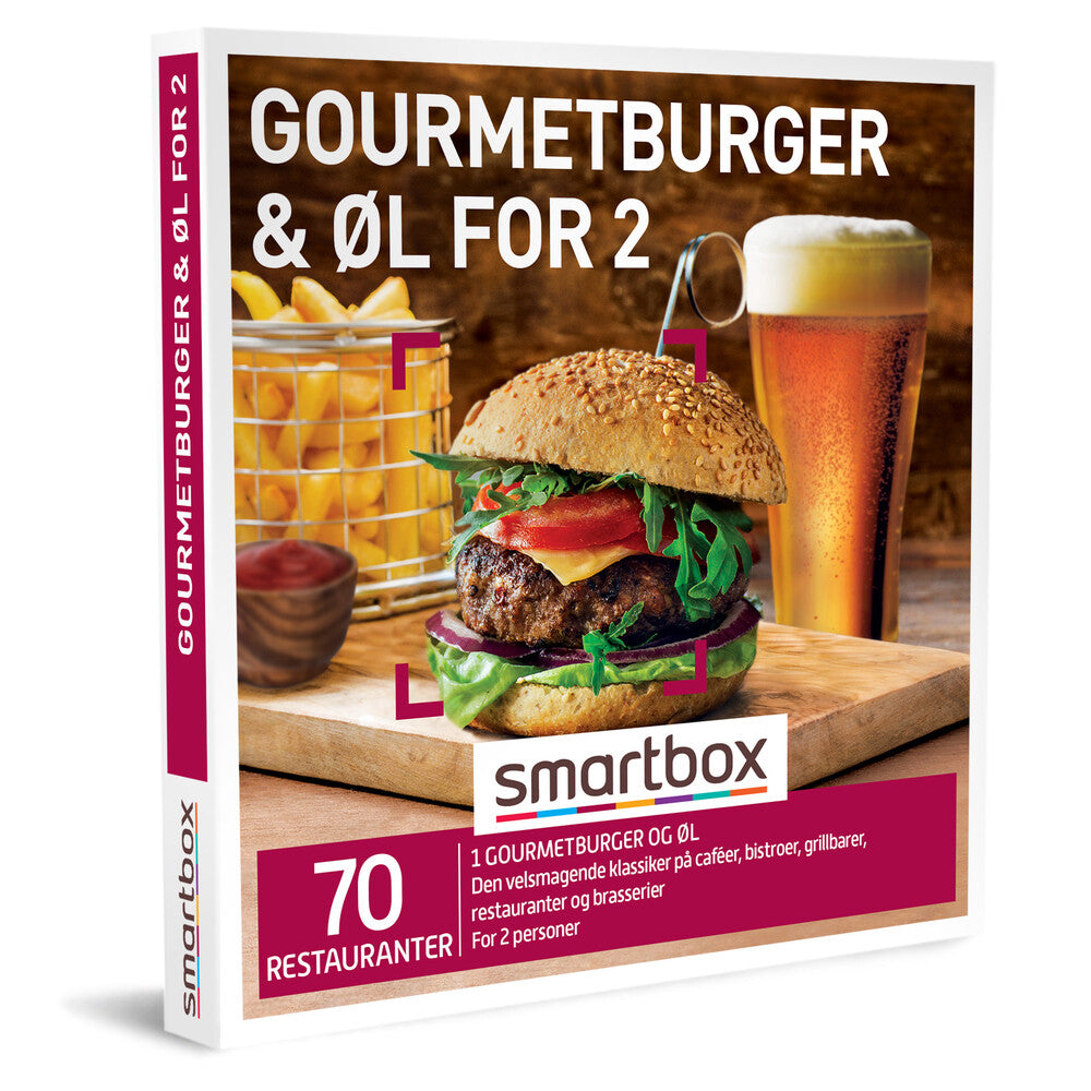 Smartbox gourmetburger & & øl for 2