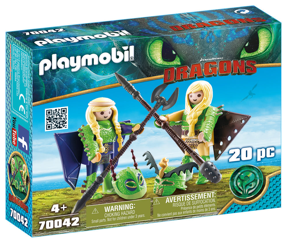 70042 Playmobil Stenknold Og Benknold I Flyveuniform