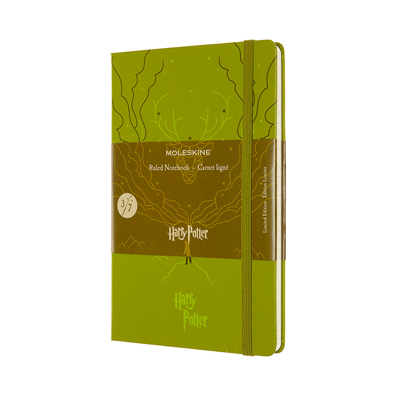 Notesbog Moleskine HP large grøn m/240 linjerede ark