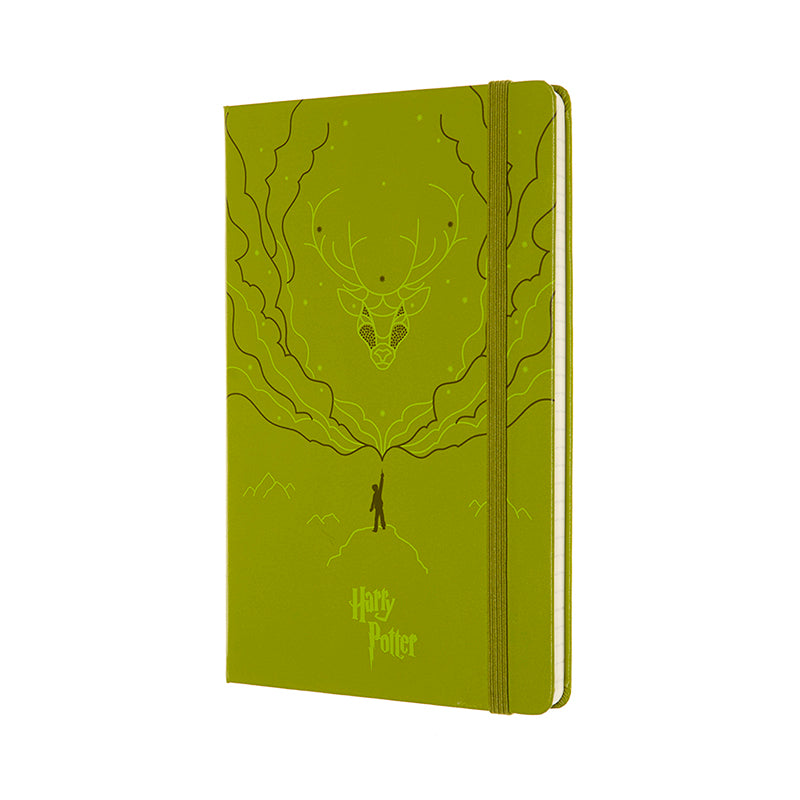Notesbog Moleskine HP large grøn m/240 linjerede ark