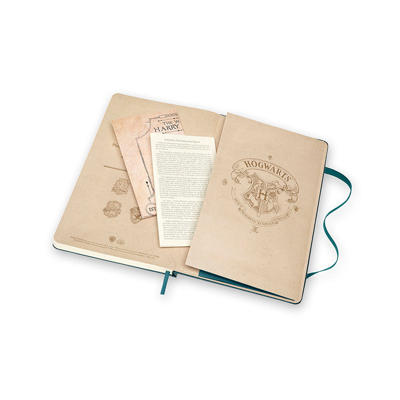 Notesbog Moleskine HP large mørkgrøn m/240 linjerede ark