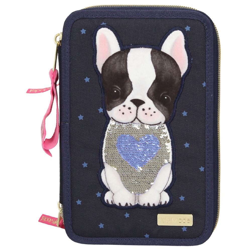 TOPModel trippel penalhus penalhus blue dog m/pailletter