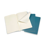 Notesbog Moleskine cahiers large briskblue journal r 13x21cm
