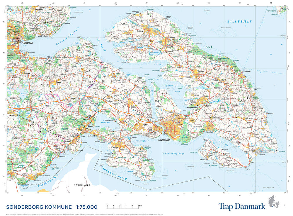 Trap Danmark: Kort over Sønderborg Kommune