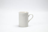 Krus hvid porcelæn m/hank 2 stk. h. 10 cm diameter 7,4 cm