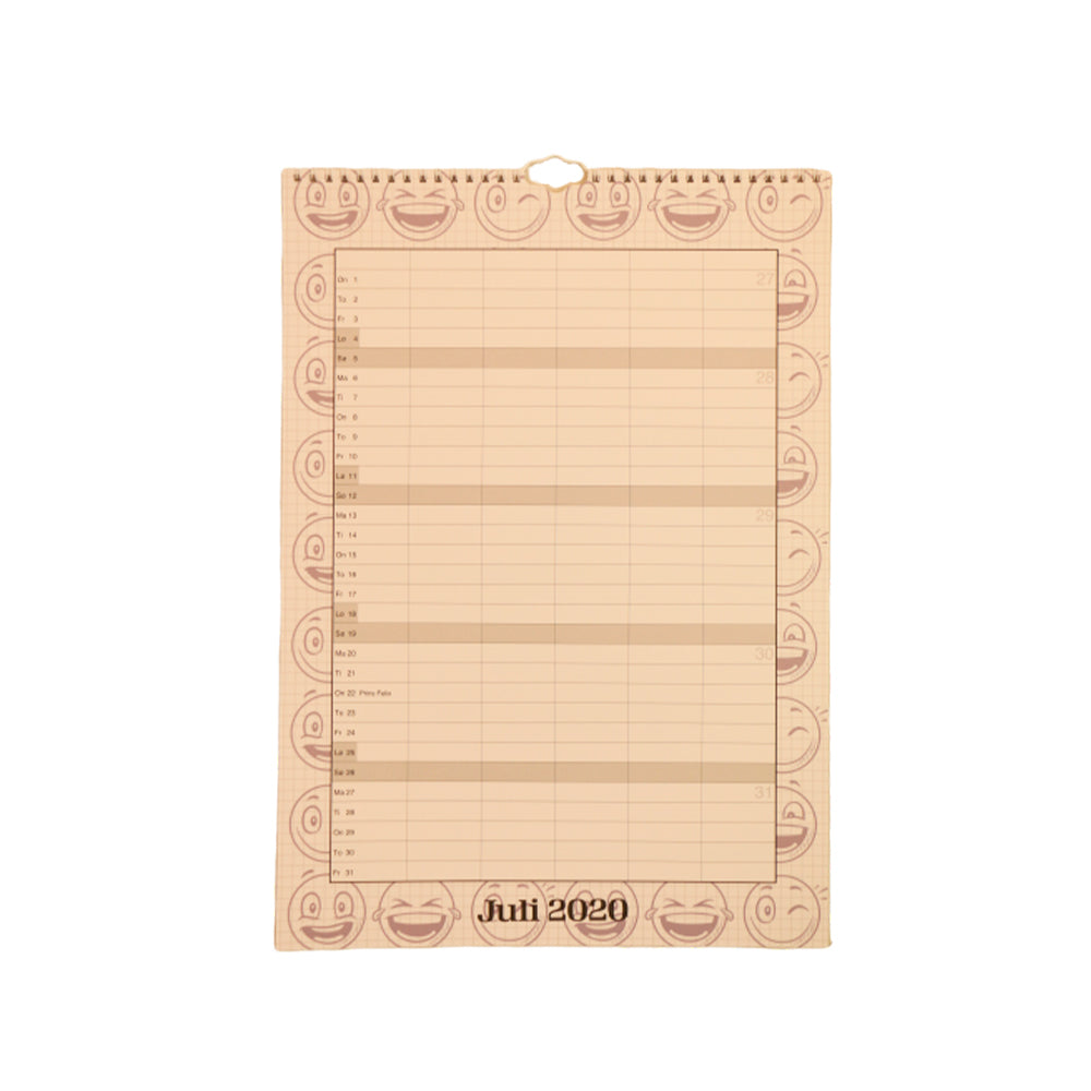 Skolefamiliekalender 2020/21 A3 smiley