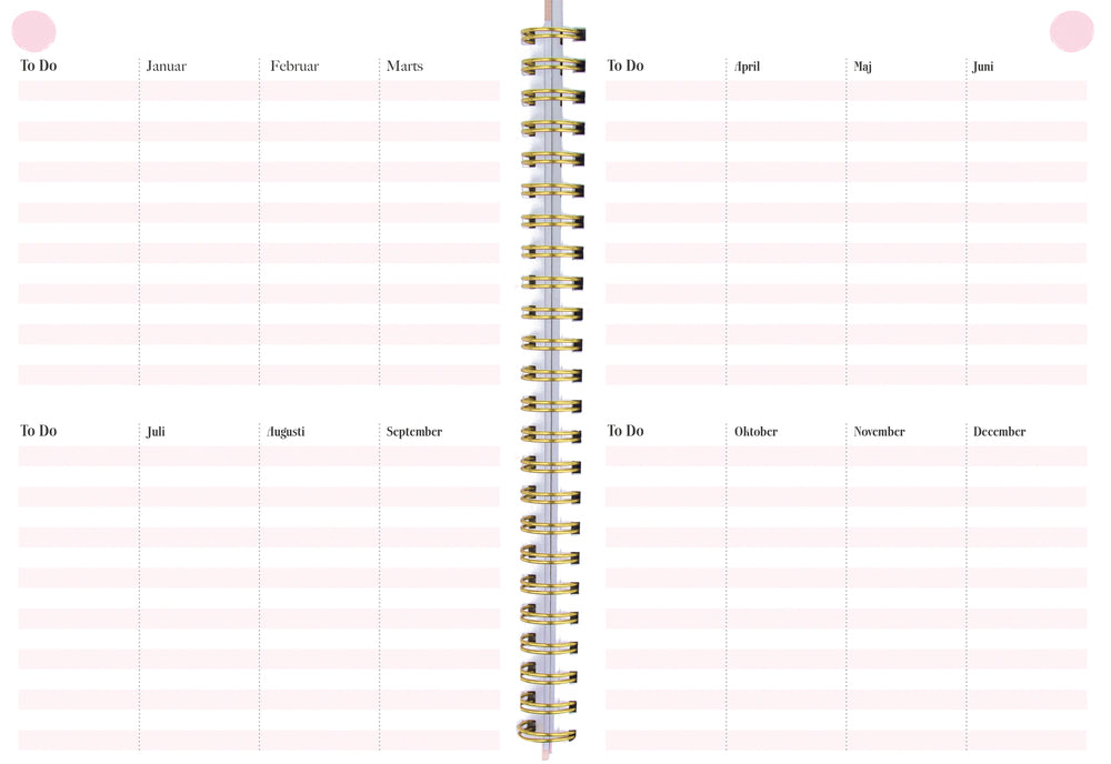 Studiekalender 20/21 Mayland life planner A5 pink uge
