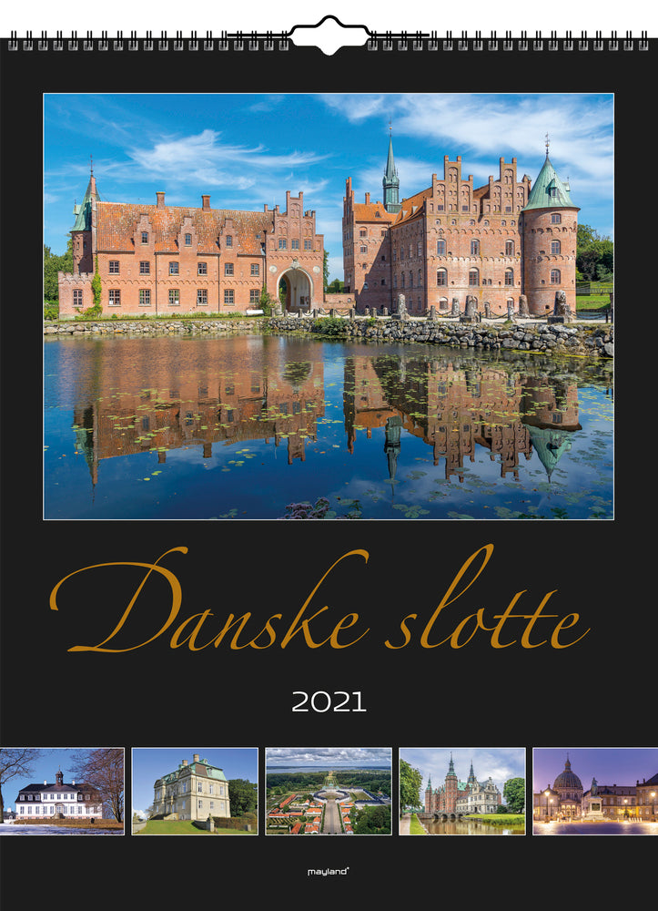 Vægkalender danske slotte 2021 29,5 x 39 cm Mayland
