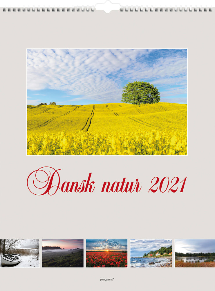 Vægkalender dansk natur 2021 29,5 x 39 cm Mayland