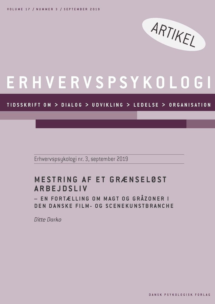 Mestring af et grænseløst arbejdsliv