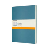 Notesbog Moleskine cahiers xl briskblue journal r 19x25cm