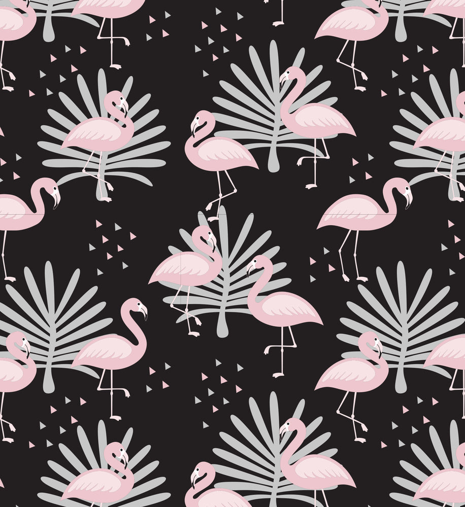 Bogbind/gavepapir 70cmx2m flamingo