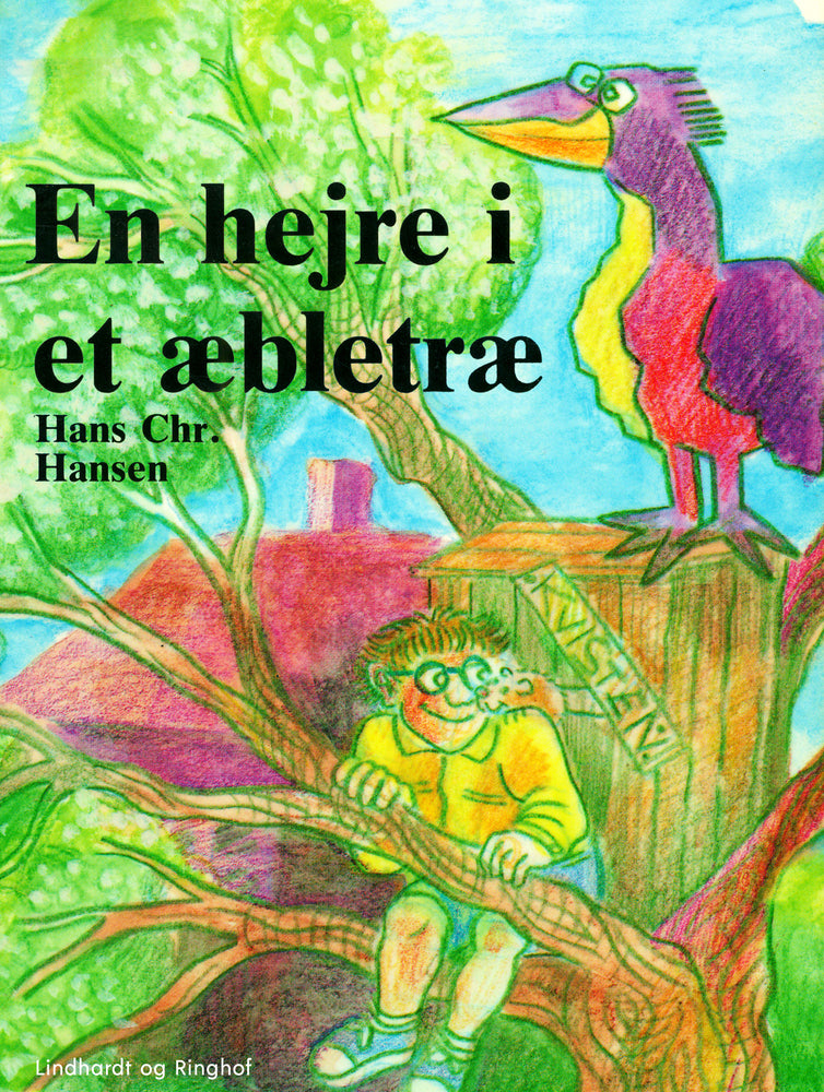 En hejre i et æbletræ