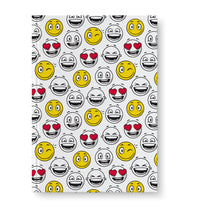 Bogbind strækbart A4 smiley gul/rød/hvid