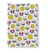 Bogbind strækbart A5 smiley gul/rød/hvid