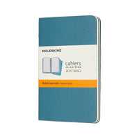 Notesbog Moleskine cahiers pocket briskblue journal r 9x14cm