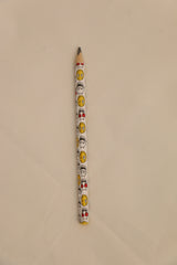 Blyant jumbo hvid m/smiley ansigter