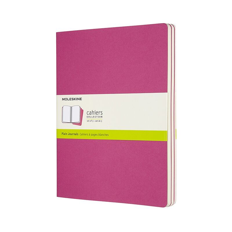 Notesbog Moleskine cahiers xl pink journal p 19x25cm