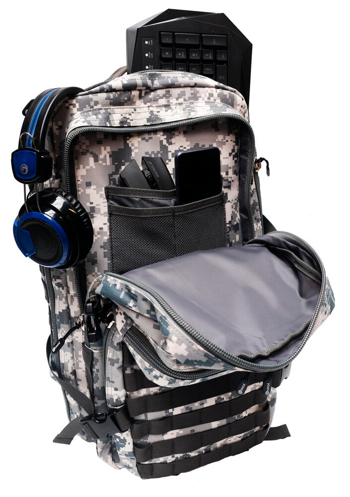 Sinox gaming backpack 26l sort snow white camo