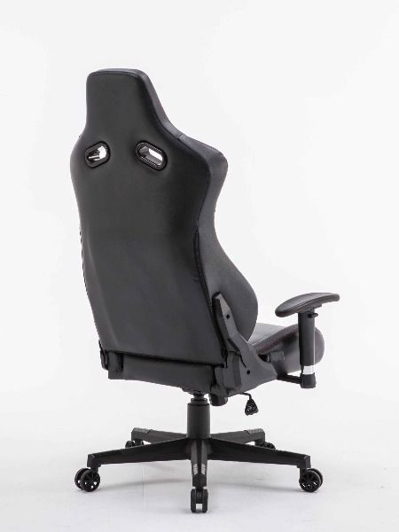 Sinox gaming stol sort med røde syninger