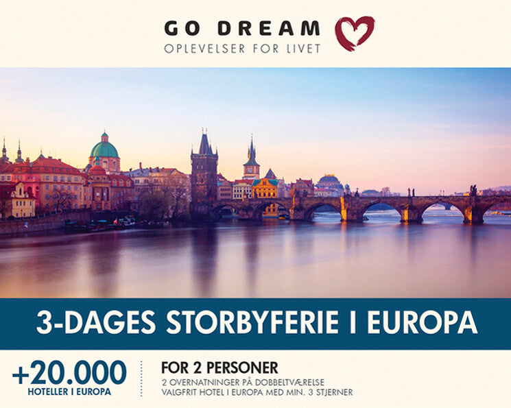 GO DREAM 3 dages storbyferie i Europa