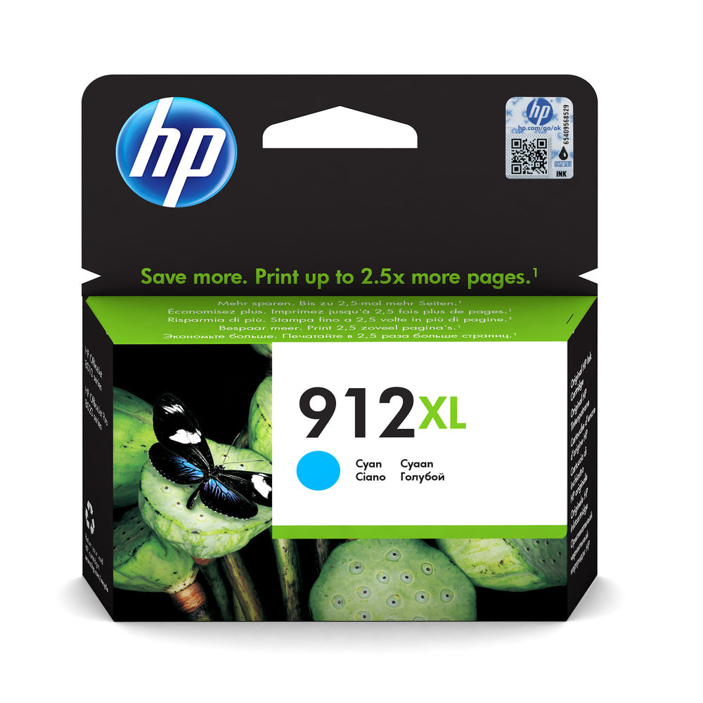 HP 912 xl high yield cyan ink cartridge printerpatron