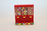 Slikautomat rød m/3 rum 60 g slik og tyggegummi mål 19x19 cm