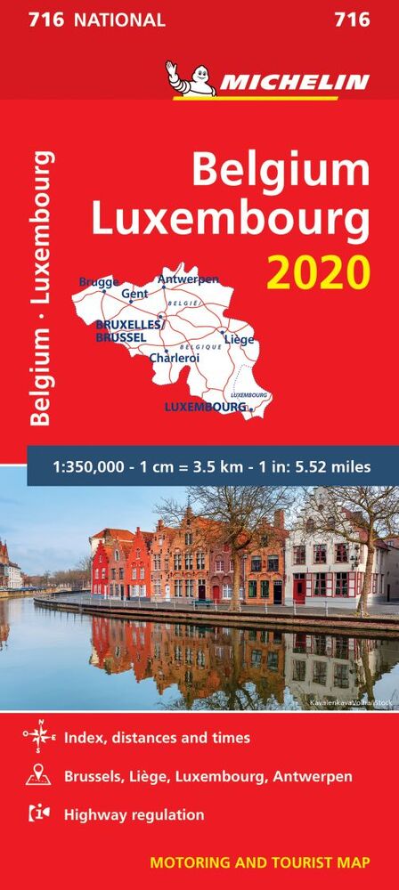 Belgium & Luxembourg 2020, Michelin National Map 716