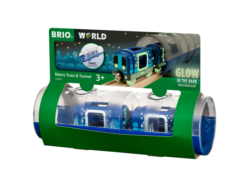 Metrotog og tunnel glow in the dark