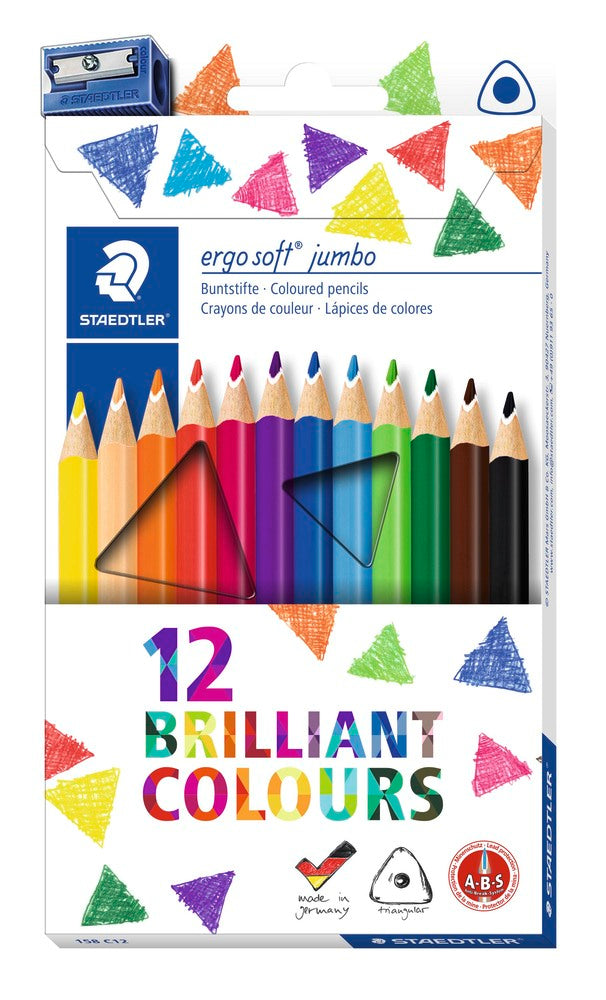 Farveblyant Staedtler ergosoft jumbo 12 asst
