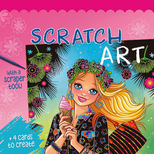 Scratch art - Kridse-Kradse - Sommerpiger - Lyserød